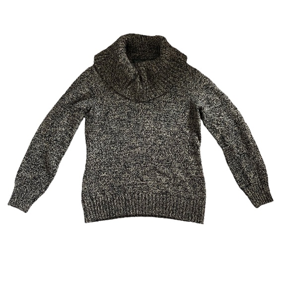 Lauren Ralph Lauren Women’s Chunky Cowl Neck Pullover Sweater, Black Tan Medium - Picture 4 of 7